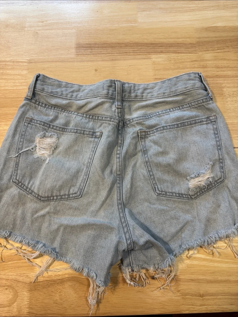 Just USA Light Wash Distressed Denim Cutoff Shorts